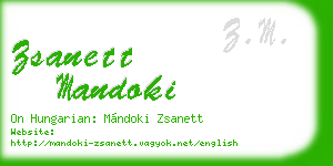zsanett mandoki business card